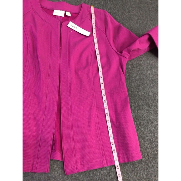 Chico’s Alicia Textured Women's Hook Closure Jacket Size 3 XL Ultra Violet BNWT - Picture 4 of 6